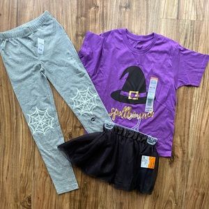 Girls size 8 Halloween three pack new with tags